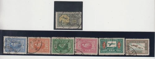 LITHUANIA.1921 FLUGPOSTDIENST KAUNAS-KÖNIGSBERG.MI 102-108.