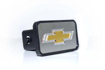 Chevrolet Bowtie Logo Hitch Cover (Gold on Chrome)