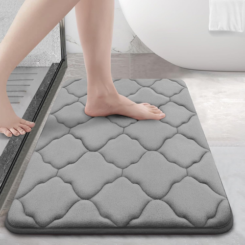 Memory Foam Bath Mat Rug 24x16, Soft and Absorbent Bathroom Rugs, Non-Slip, Comf