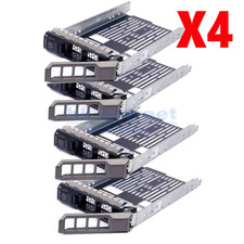 4PCS 3.5" SAS SATA HDD Hard Drive Tray Caddy Sled for Dell PowerEdge R710 Server