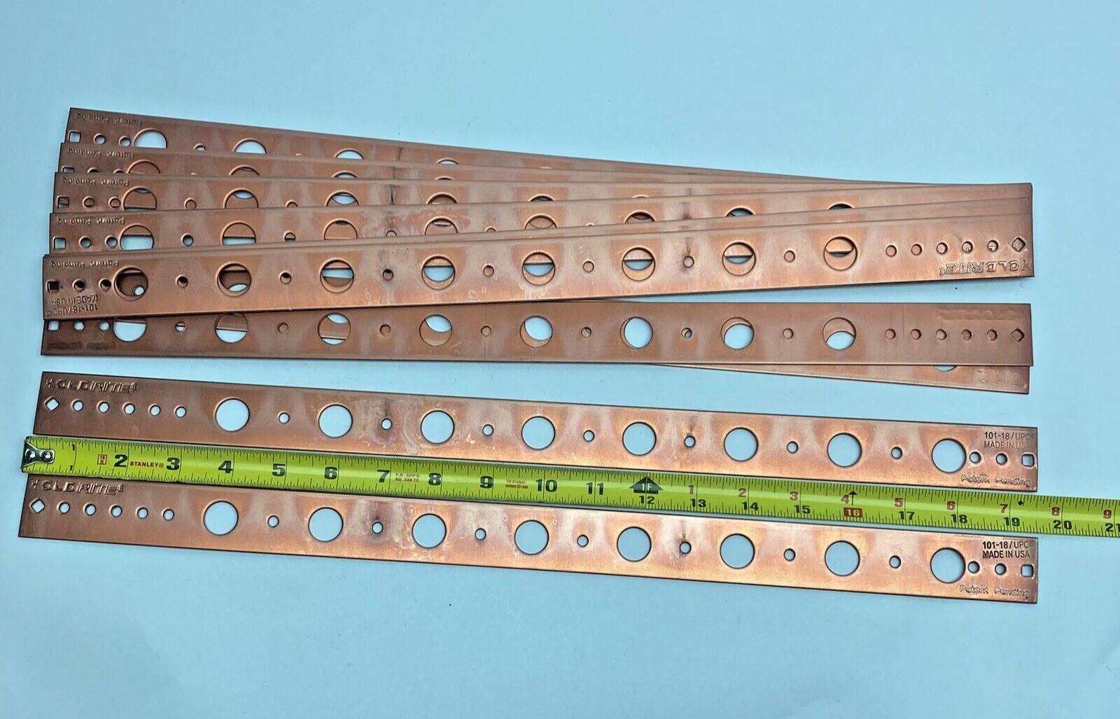 LOT OF 10  HOLDRITE 101-18 COPPER FLAT 18" BRACKET UPC