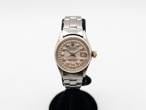 $8000 ROLEX DATEJUST WHITE MOP Diamond 18k Yellow Gold SS Ladies Watch SERVICED