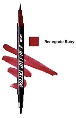 Avon RENEGADE RUBY ~ 2-in-1 LIP TATTOO Line & Fill Duo Stain Lipstick