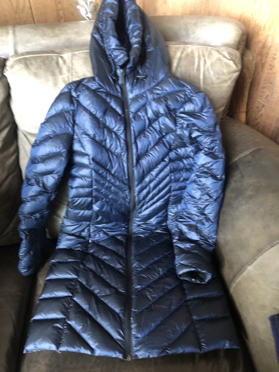 Saks F AWomen's Light Down Jacket Long Packable Puffer