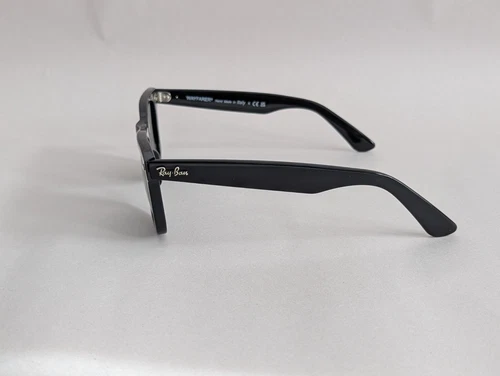 Pre-Owned Ray-Ban Wayfarer RB 2140 901 Black Frame With Green Lens size 50* - Picture 7 of 8