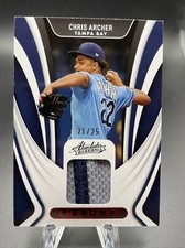 Chris Archer 2022 Panini Absolute Threads Game Worn JERSEY RELIC RED SSP #21/25