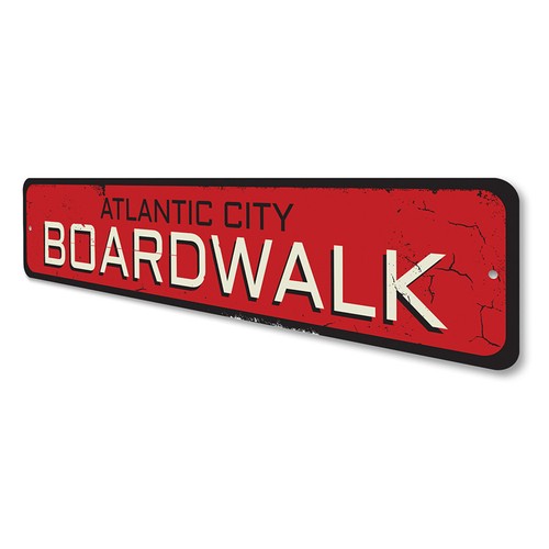 Boardwalk Sign, Personalized Boardwalk Location Sign, Custom Metal Decor Sign - 第 4/4 張圖片
