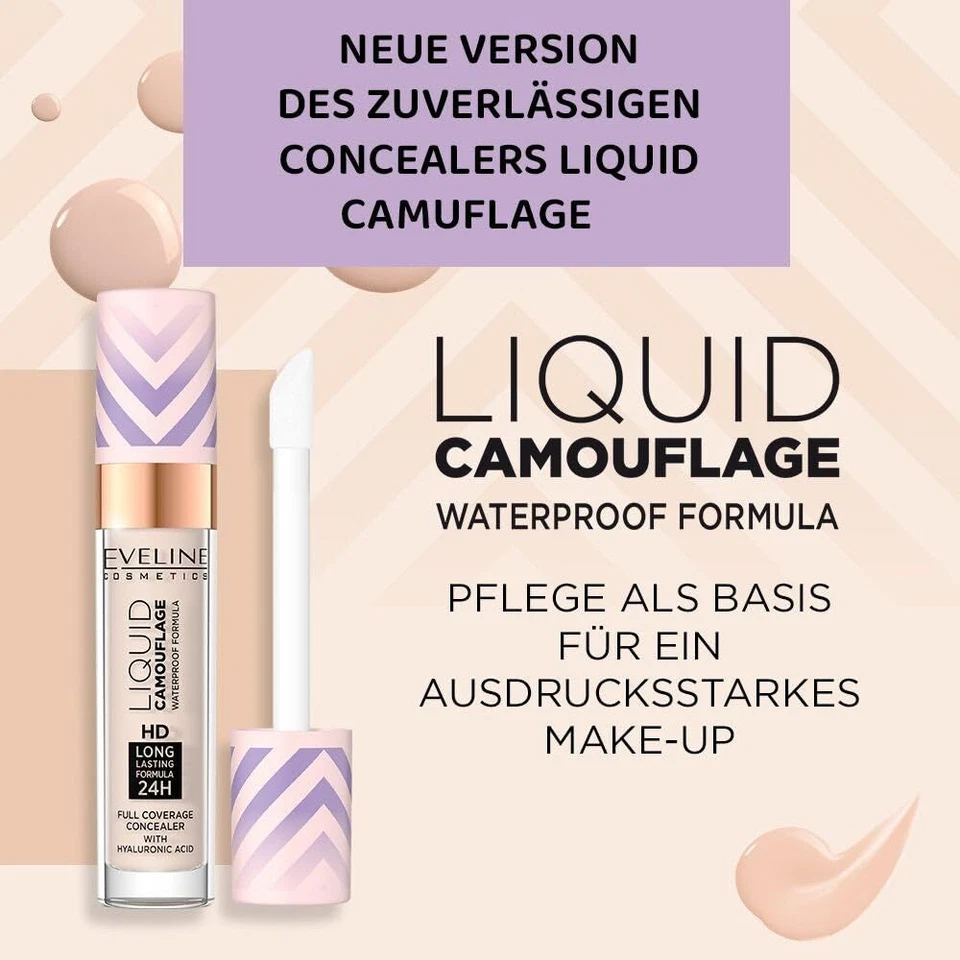Flüssiger Camouflage Wasserdichter Concealer mit Hyaluronsäure und Sheabutter... - Bild 3 von 4