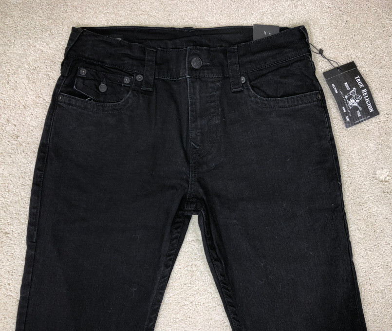 NWT TRUE RELIGION Ricky Flap Relaxed Straight Fit Jeans Size 32