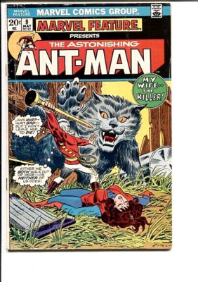 MARVEL FEATURE 9 VG+ ANT-MAN ROMITA SR. RUSSELL 1973