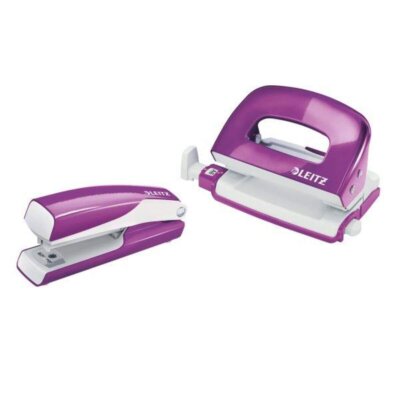 Leitz Set Locher und Heftgerät Mini NeXXt WOW violett