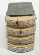 International Instrument 1136 Indicator FS100 DCMV Meter Lot of 4, Parts/ Repair