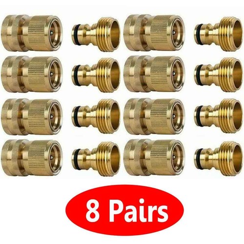 3/4'' Garden Hose Quick Connect Solid Brass Quick Connector Garden Hose Fitting - Picture 23 of 24