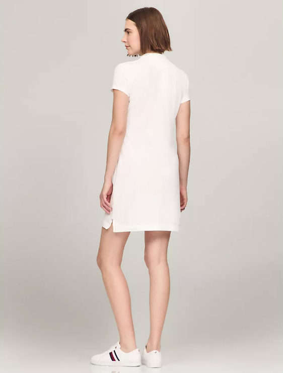 Women's Polo Slim Fit Tommy Hilfiger Logo Dress Tommy Hilfiger Day Dress  Light Grey (Pre-owned)