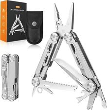 Multitool, 14-In-1 Stainless Steel Foldable Multi Tool with Wire Cutter, Knife,