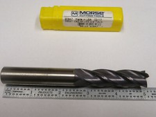 5/8" Morse 4 Flute Carbide End Mill, Made in USA, TiAlN Coated