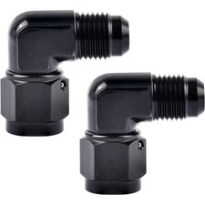 6AN Female to 6AN Male Flare 90 Degree Swivel Hose Fitting Adapter Aluminium