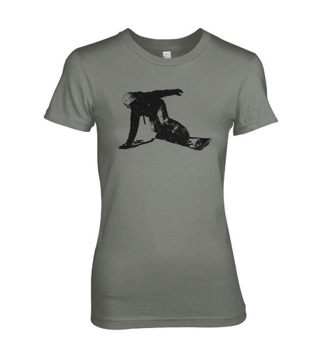 Snowboarding & Skiing 'First Tracks’ Winter Sports 100% Cotton Mens T-Shirt - Picture 12 of 12
