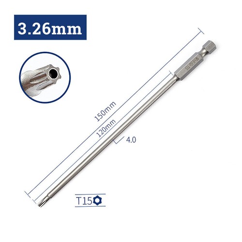 Long Reach Torx Star Hex Security Bit Set Tamper Proof Screwdriver Bits 1/4" - Picture 55 of 65