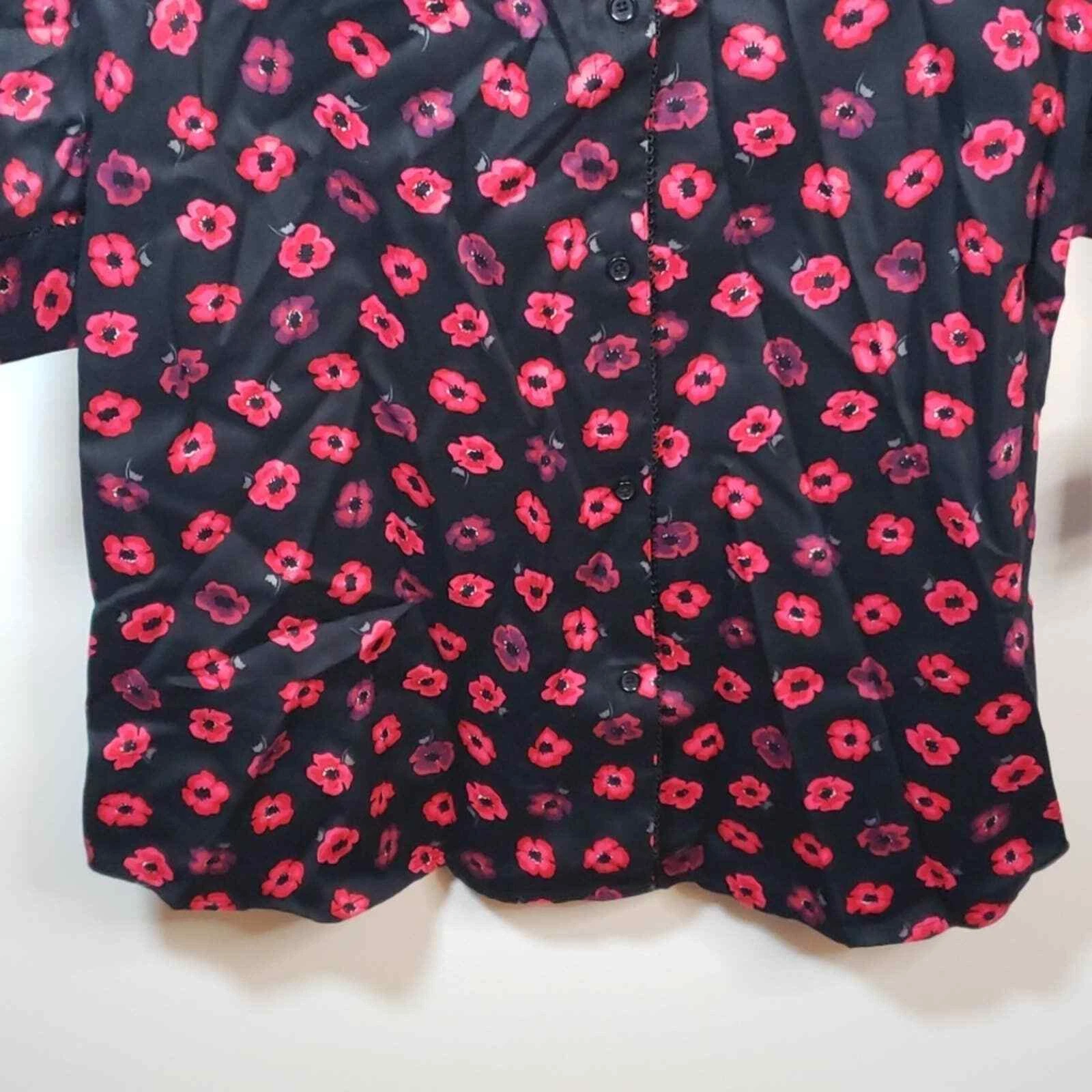 Abito da notte papavero nero floreale nero Kate Spade Dream a Little Dream nuovo con etichette taglia S