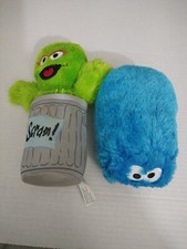 Sesame Street Plush ,Toy Factory. 50 Years Lot Of 2 Oscar And Cookie Monster
