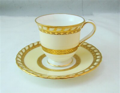 Minton Porzellan England 1912-50 Marke H4220 Überkrustet Mokkatasse Tasse &