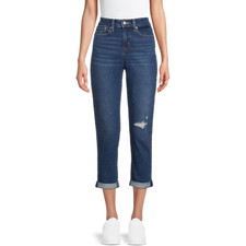 Signature Levi Strauss Slim Fit Boyfriend Jeans Mid Rise Super Stretch Womens