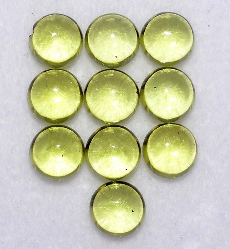 4 mm Natural Peridot Round Cabochon Lot 10 Pcs Untreated Loose Gemstones - Picture 3 of 5