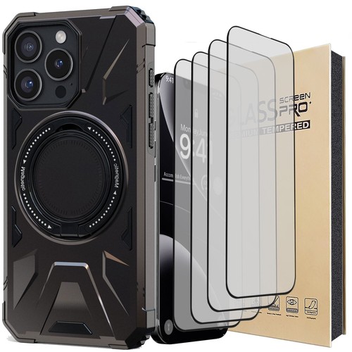 Funda protectora resistente con soporte de vidrio templado para iPhone 13/Pro/Pro Max - Imagen 20 de 25