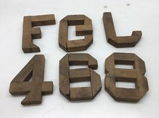Vintage Lot Wood Letters  Numbers 4    Tall   . B46 