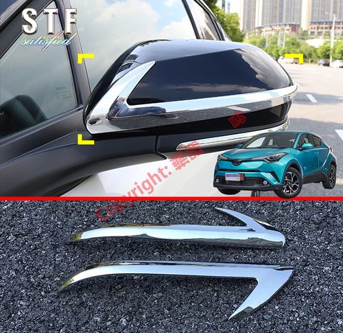 For 2018-2022 Toyota C-HR Black Carbon Fiber Print Look Side Mirror