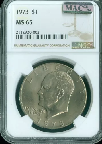 1973 EISENHOWER DOLLAR NGC MS-65 MAC QUALITY✔️