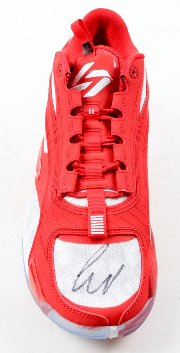 Luka Doncic Signed Red Jordan Luka Basketball Shoe PSA