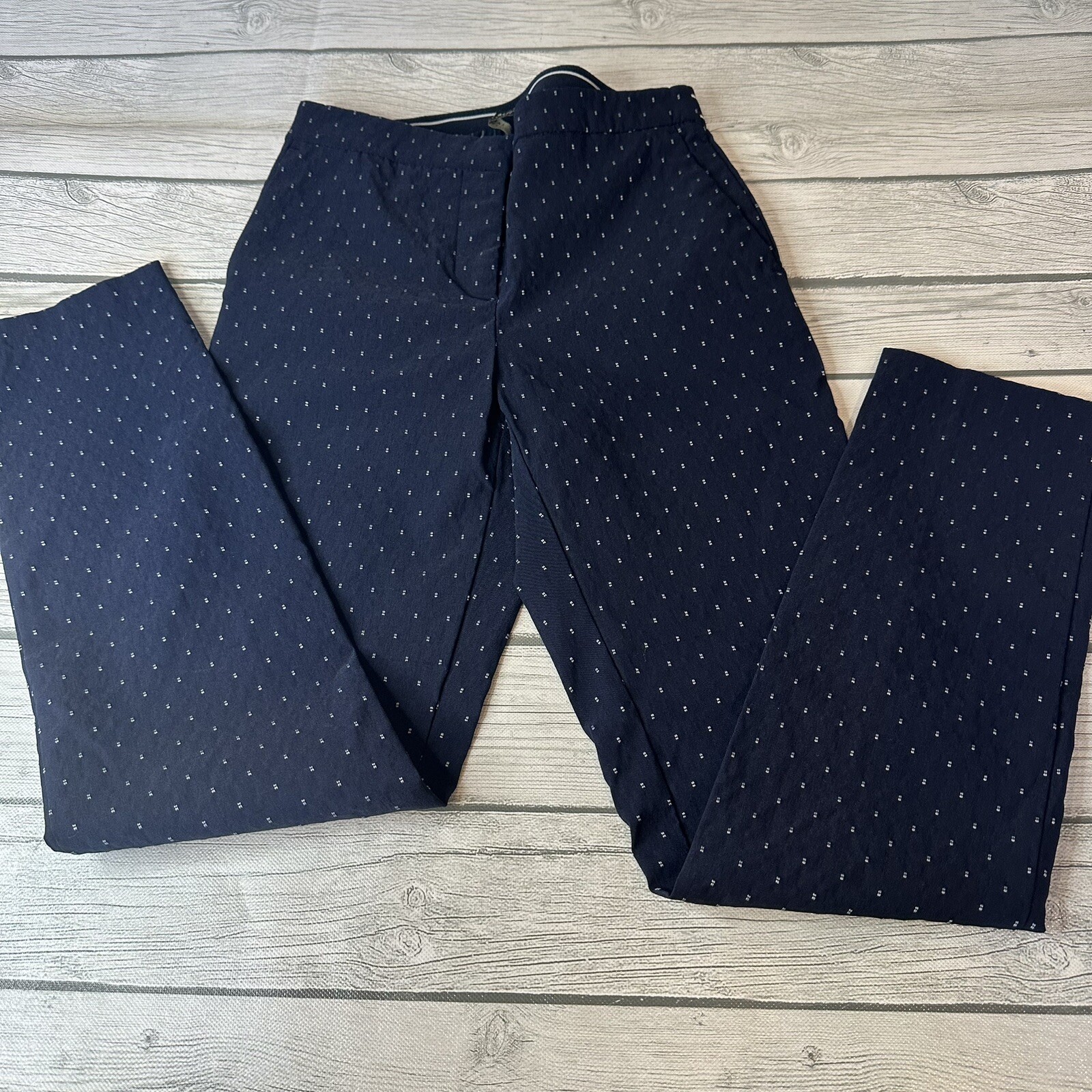 Zara Basic Cropped Pants Womens Small Flat Front … - image 1