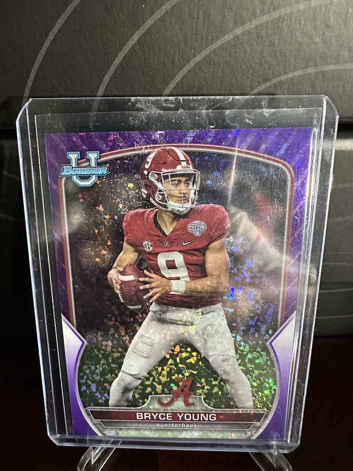 2022 Bryce Young Rookie Bowman Chrome U Purple Mini-Diamond Refractor #1 390/399