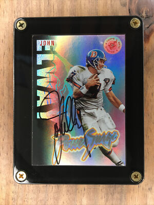 John Elway AUTOGRAPHED 1995 Topps Stadium Club Power Surge P7 - Mint