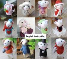 DIY Wool Felting Kit None Finished Mouse Mice Needle Felt Craft Handmade Gift