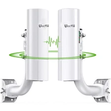 UeeVii Wireless Bridge w/ Mounts Point to Point/Multipoint WiFi Bridges 1000Mbps