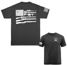 Gun Flag The 2nd Amendment Gun Constitution Patriotic US Flag T-shirt