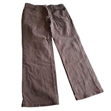 Lee Relaxed Fit Womens Casual Pants 34 inch Waist Brown Preppy Classic 90s Y2K
