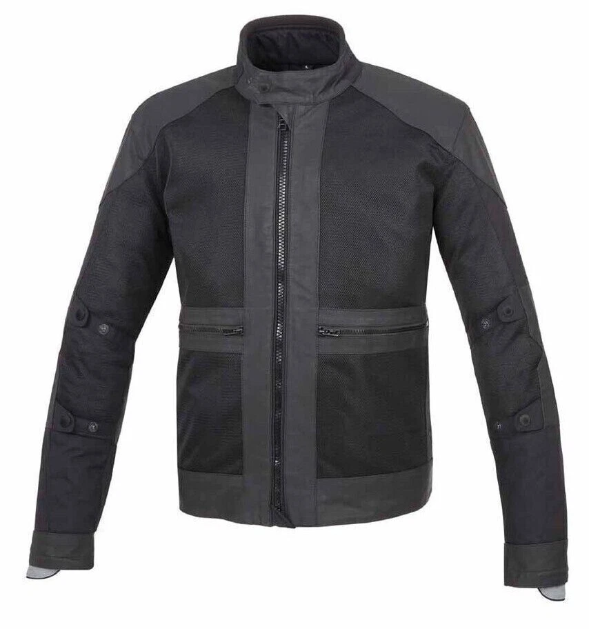 Giacca Moto Tucano Urbano Ovetto CE – Softshell 3 Strati, Protezioni Spalle E Gomiti Livello 1, Antivento, Nero 46IT-S