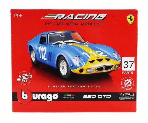 KIT MODELLINO AUTO STATICO BURAGO FERRARI 250 GTO CH.3445 TARGA FLORIO 1964 1/24 - Foto 1 di 2