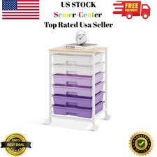 Rolling Cart with Drawers,Utility Cart with 6 Drawers,Rolling Storage Cart