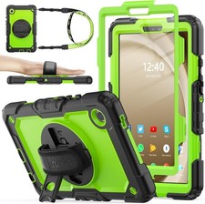 SEYMAC Galaxy Tab A9 8.7 Case SM-X110 X115 X117 Rugged Kickstand Green Black