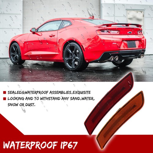 4PCS OE-Style Lens Front & Rear Side Marker Light Kit for 2016-2024 Chevy Camaro - Picture 4 of 8