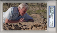 DAVID ATTENBOROUGH SIGNED PHOTOGRAPH AUTOGRAPH PSA DNA COA PLANET EARTH TV PHOTO