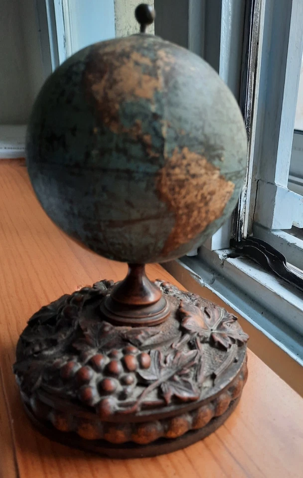 GLOBE TERRESTRE  MAPPEMONDE ANCIENNE - Photo 2/4