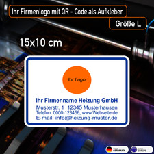 Firmenaufkleber Installateur mit Logo (L) 15x10 cm