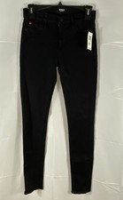 Hudson Women's Nico Midrise Super Skinny Jeans Black Size 26 NWT