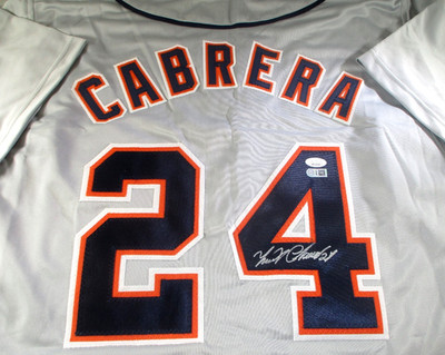 Miguel Cabrera / Autographed Detroit Tigers Custom Baseball Jersey / JSA & USASM